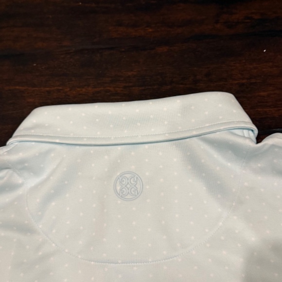 G/Fore Men's Medium Daybreak Polkadot Jacquard Polo MSRP $120 - Picture 7 of 9